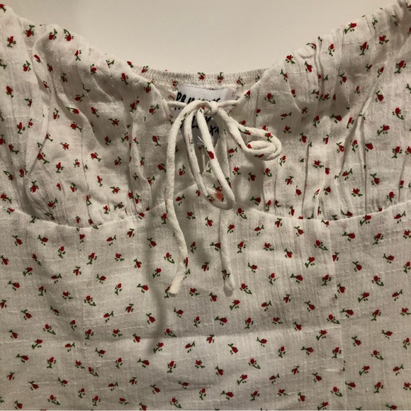 Princess Polly Natalia Mini Dress. Size 8. White with red flower print. - Picture 2 of 7